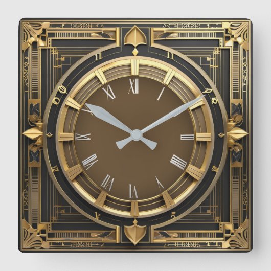 Horloge Carrée Art déco (Recto)