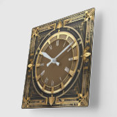 Horloge Carrée Art déco (Angle)