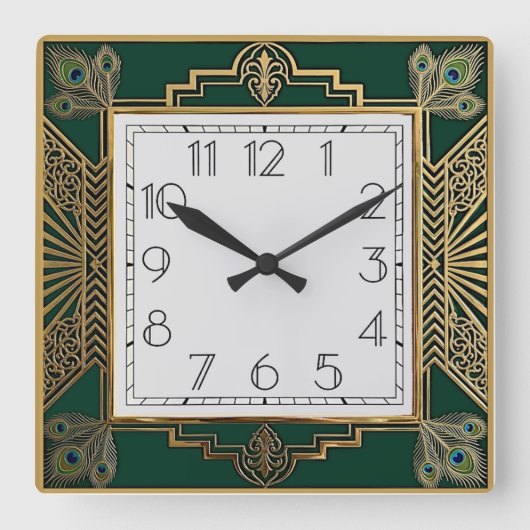 Horloge Carrée Art Déco (Recto)