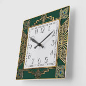 Horloge Carrée Art Déco (Angle)