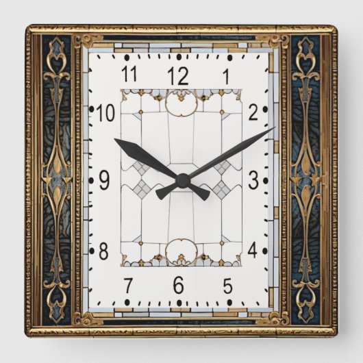 Horloge Carrée Art Déco (Recto)