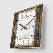 Horloge Carrée Art Déco (Angle)