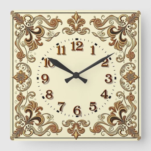 Horloge Carrée Art Déco  (Recto)