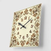 Horloge Carrée Art Déco  (Angle)