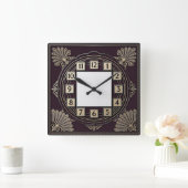 Horloge Carrée Art Déco (Maison)