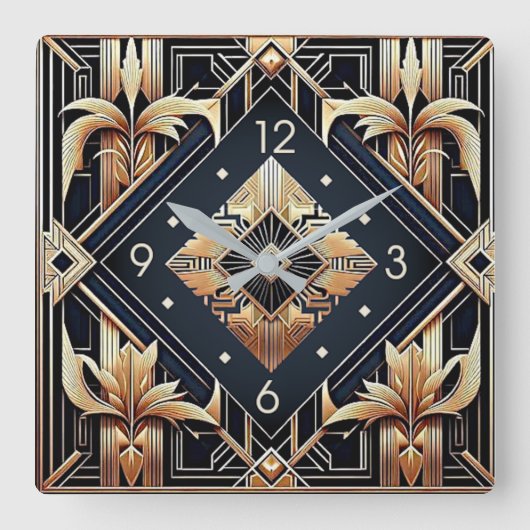 Horloge Carrée Art Déco (Recto)