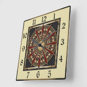 Horloge Carrée Art Déco (Angle)