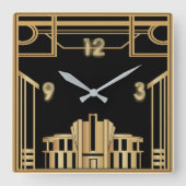 Horloge Carrée Art déco (Recto)