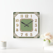 Horloge Carrée Art Déco (Maison)