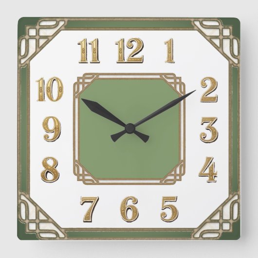 Horloge Carrée Art Déco (Recto)