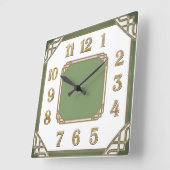 Horloge Carrée Art Déco (Angle)