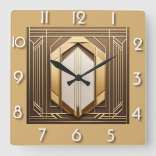 Horloge Carrée Art déco