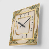 Horloge Carrée Art Déco (Angle)