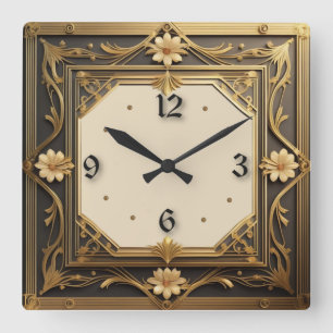 Horloge Carrée Art déco
