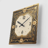 Horloge Carrée Art déco (Angle)