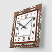 Horloge Carrée Art Déco (Angle)