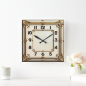 Horloge Carrée Art Deco (Maison)