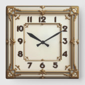 Horloge Carrée Art Deco (Recto)
