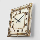 Horloge Carrée Art Deco (Angle)