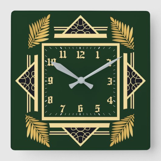 Horloge Carrée Art Deco (Recto)