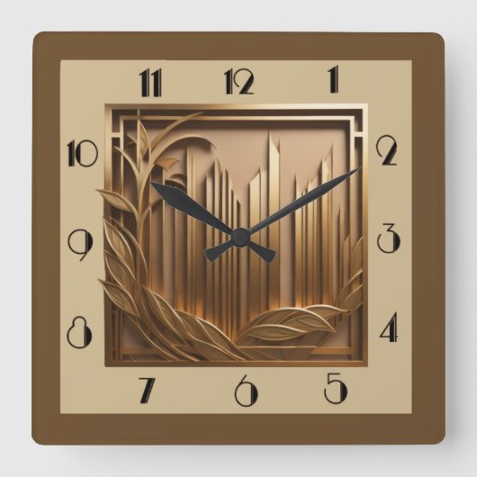 Horloge Carrée Art déco (Recto)