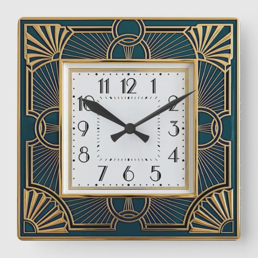 Horloge Carrée Art Déco (Recto)
