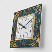 Horloge Carrée Art Déco (Angle)