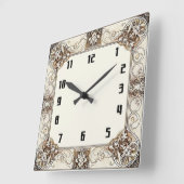 Horloge Carrée Art Déco (Angle)
