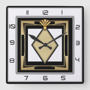 Horloge Carrée Art déco
