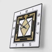 Horloge Carrée Art déco (Angle)
