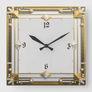 Horloge Carrée Art déco