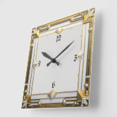 Horloge Carrée Art déco (Angle)