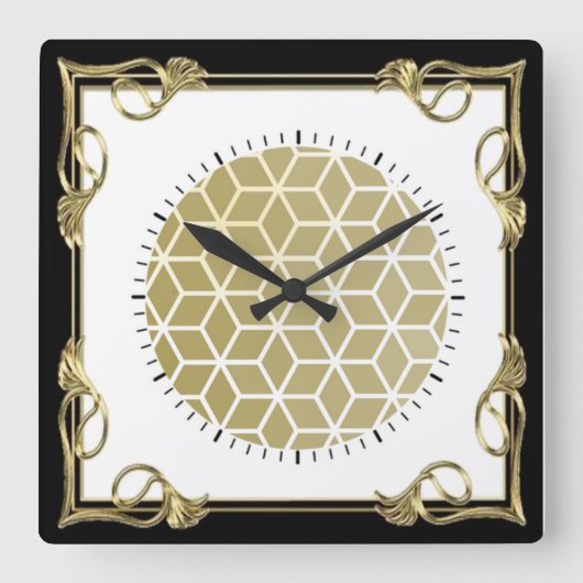Horloge Carrée Art déco (Recto)