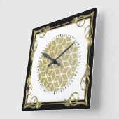 Horloge Carrée Art déco (Angle)