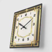 Horloge Carrée Art déco (Angle)