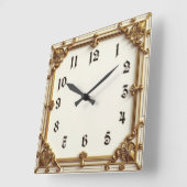 Horloge Carrée Art Déco (Angle)