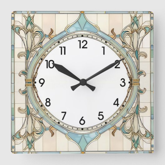 Horloge Carrée Art Déco (Recto)