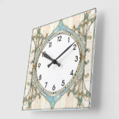 Horloge Carrée Art Déco (Angle)