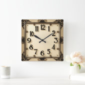 Horloge Carrée Art Déco (Maison)