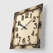 Horloge Carrée Art Déco (Angle)