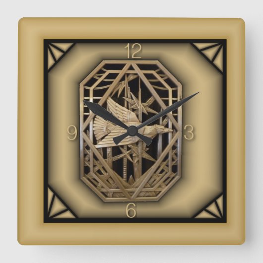 Horloge Carrée Art déco (Recto)
