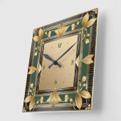 Horloge Carrée Art Deco (Angle)