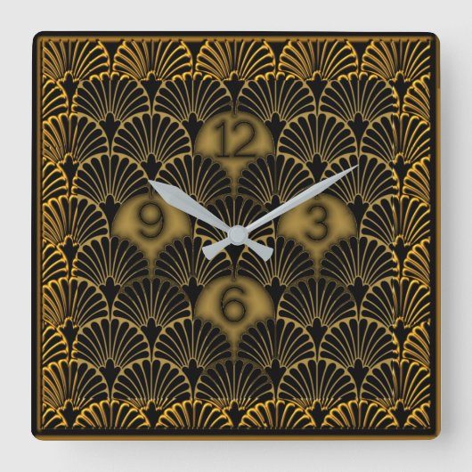Horloge Carrée Art déco (Recto)