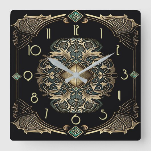 Horloge Carrée Art Déco (Recto)