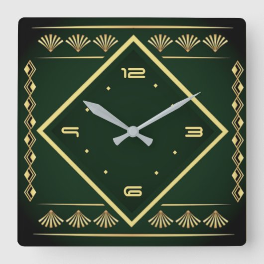 Horloge Carrée Art déco (Recto)
