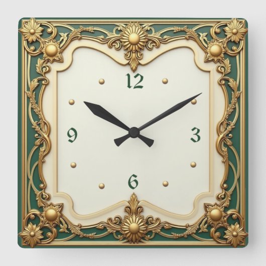 Horloge Carrée Art déco (Recto)