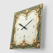 Horloge Carrée Art déco (Angle)