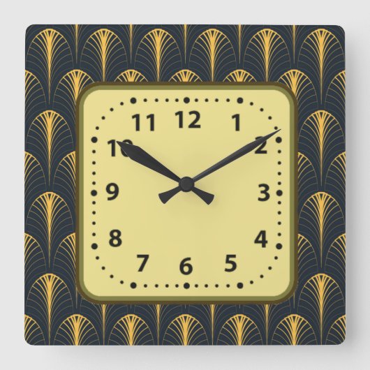 Horloge Carrée Art déco (Recto)