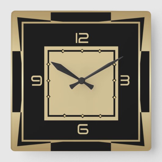 Horloge Carrée Art déco (Recto)