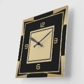 Horloge Carrée Art déco (Angle)